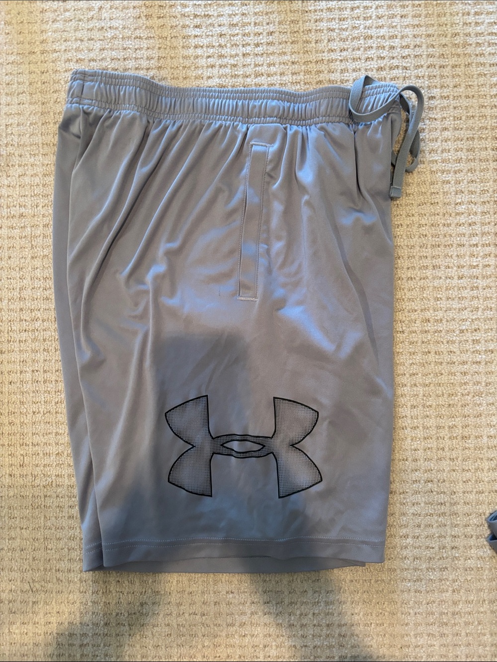 Under Armour Men's Athletic Shorts in Light Gray with Black Logo
